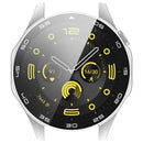For Huawei Watch GT 4 46mm Watch Case Tempered Glass Screen Protector PC Frame Cover with Dial Plate - Silver - 6