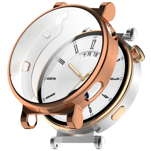 For Huawei Watch GT 4 41mm TPU Watch Case Full Protection Electroplating Watch Cover - Rose Gold - 1