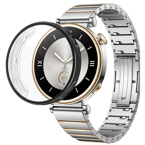 For Huawei Watch GT 4 41mm Watch Protector Electroplating Full Coverage TPU Watch Cover - Black - 1