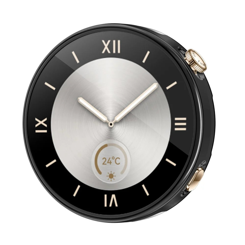 For Huawei Watch GT 4 41mm Watch Protector Electroplating Full Coverage TPU Watch Cover - Black - 3