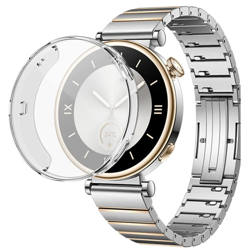 For Huawei Watch GT 4 41mm TPU Watch Case Full Protection Anti-Scratch Watch Protector - Transparent White - 1