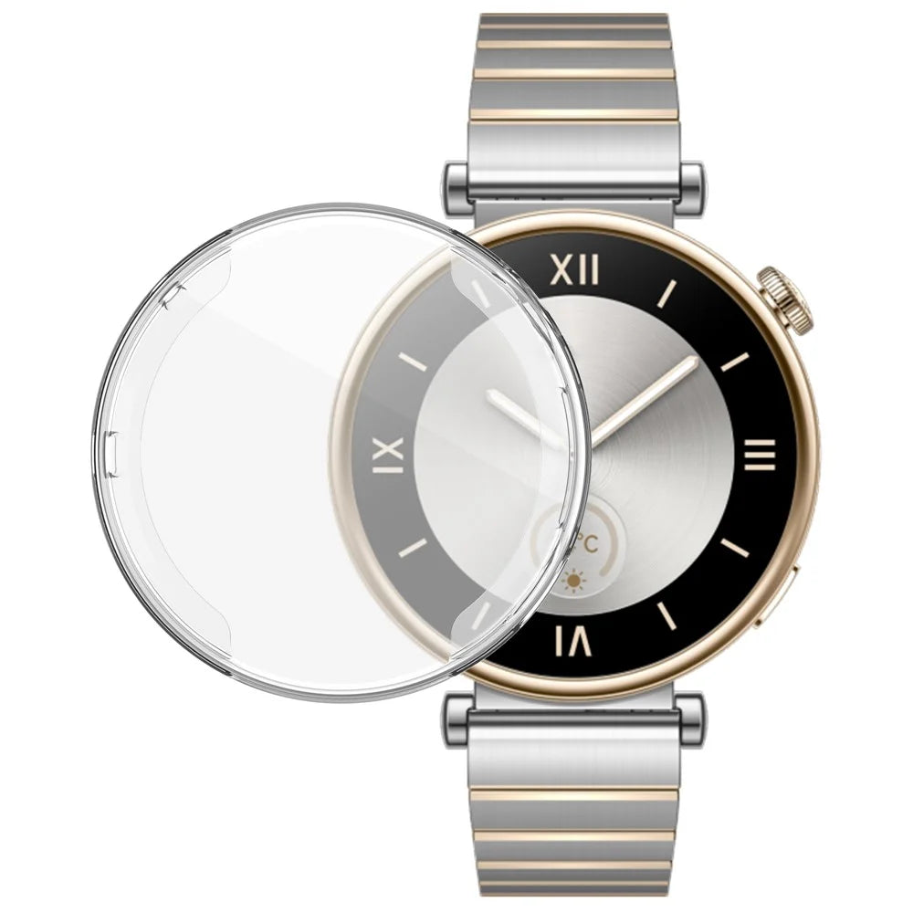 For Huawei Watch GT 4 41mm TPU Watch Case Full Protection Anti-Scratch Watch Protector - Transparent White - 5