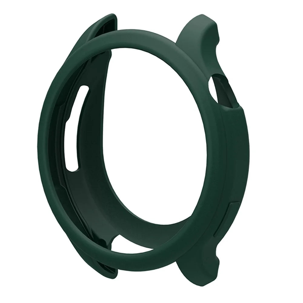 For Huami Amazfit Balance (A2286) Protective Frame Soft Silicone Protector Watch Case - Blackish Green - 1
