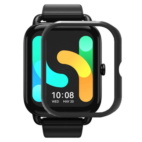 For Haylou RS4 / RS4 Plus Protective Cover Smartwatch PC Half Wrapped Watch Shell - Black - 1