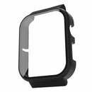 For Mibro Watch T1 Watch Case Hard PC Anti-scratch Cover with Tempered Glass Screen Film - Black - 4