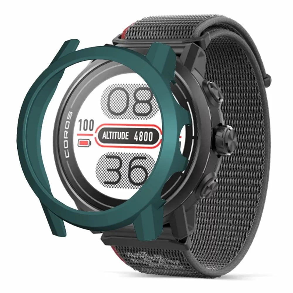 For Coros Apex 2 Watch Frame Hard PC Shockproof Protective Cover - Midnight Green - 1