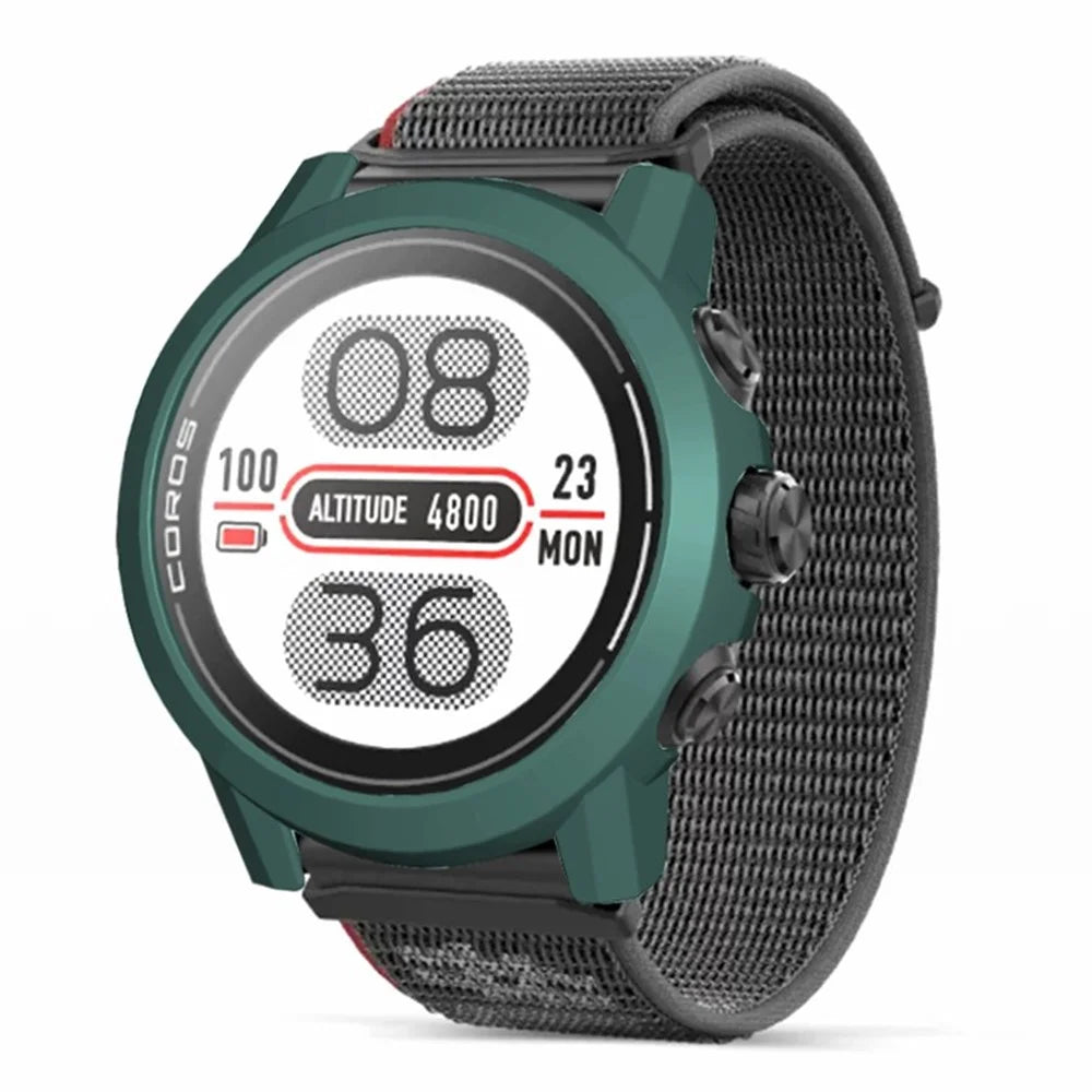 For Coros Apex 2 Watch Frame Hard PC Shockproof Protective Cover - Midnight Green - 2