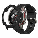 For Huami Amazfit Falcon Watch Case Anti-drop Hard PC Watch Frame Protective Shell - Black+White - 1
