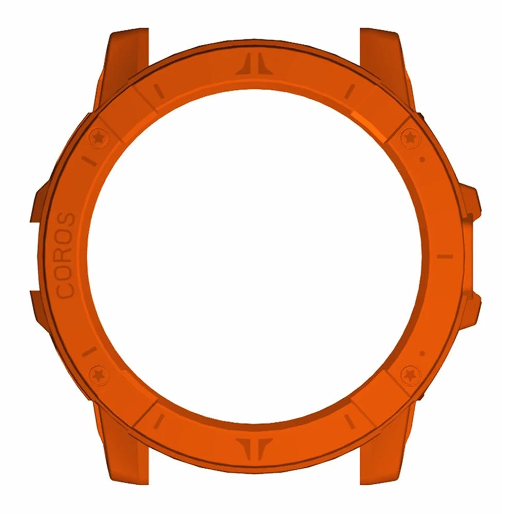 For Coros Vertix 2 Hard PC Case Hollow Edge Protector Bumper Frame Cover - Orange - 3