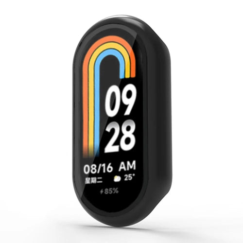 For Xiaomi Smart Band 8 / Band 8 NFC Protective Case Full Cover PC Watch Cover with Screen Protector - Black - 1