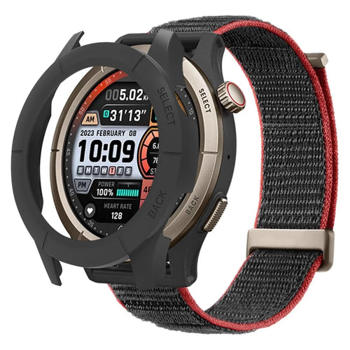 For Huami Amazfit Cheetah Pro Frame PC Cover Watch Protector - Black - 1