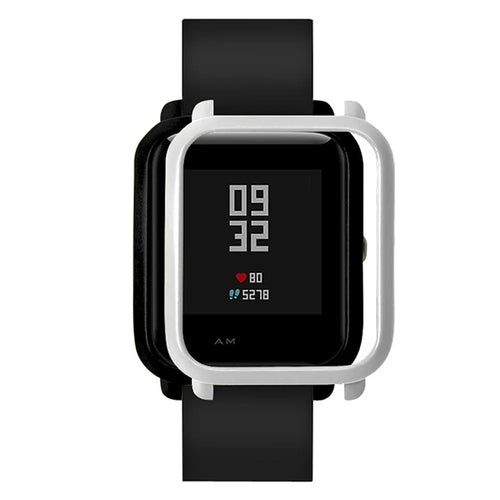 For Huami Amazfit Bip / Bip Lite Hard PC Watch Case All-around Edge Protector Cover - Silver - 1