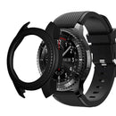 For Samsung Gear S3 / S2 Watch Case Half-Coverage Watch Frame Bumper Shell with Dial Plate - Black - 1