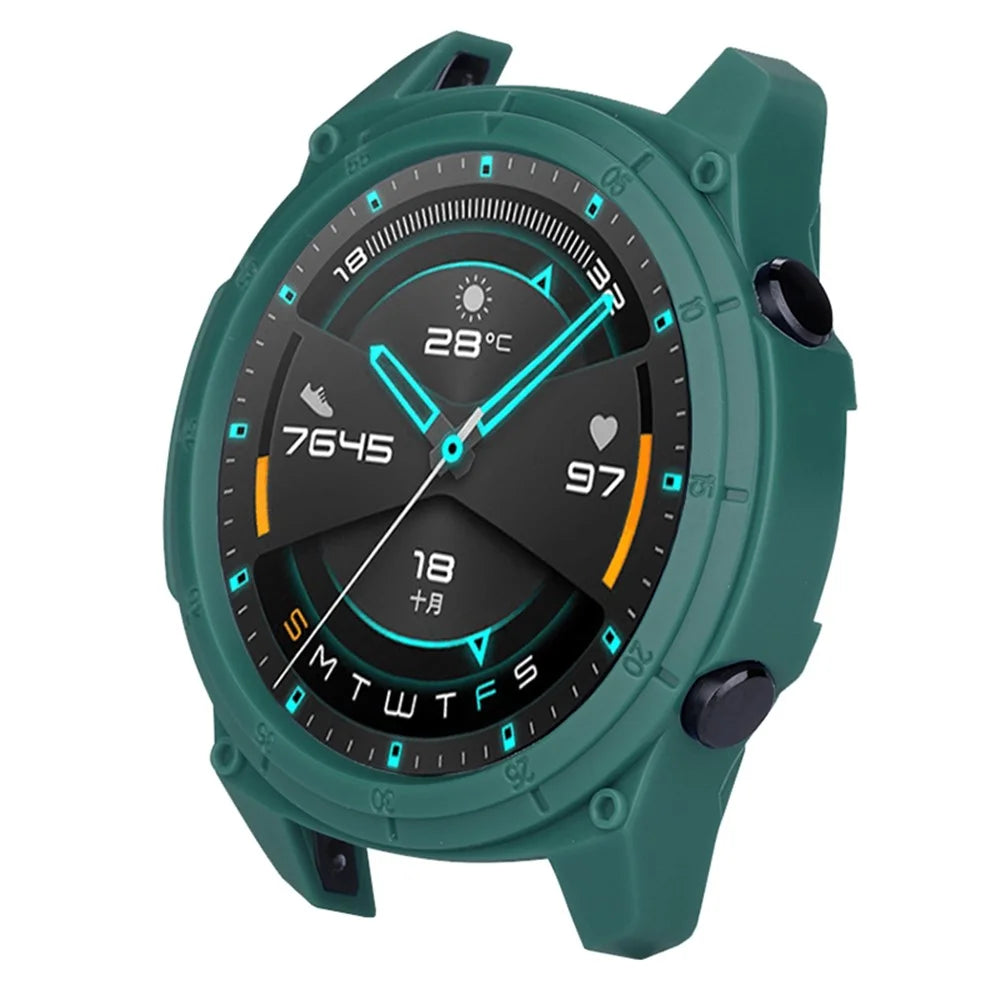 For Huawei Watch GT 2 46mm Protective Shell Soft TPU Watch Case Cover - Midnight Green - 1