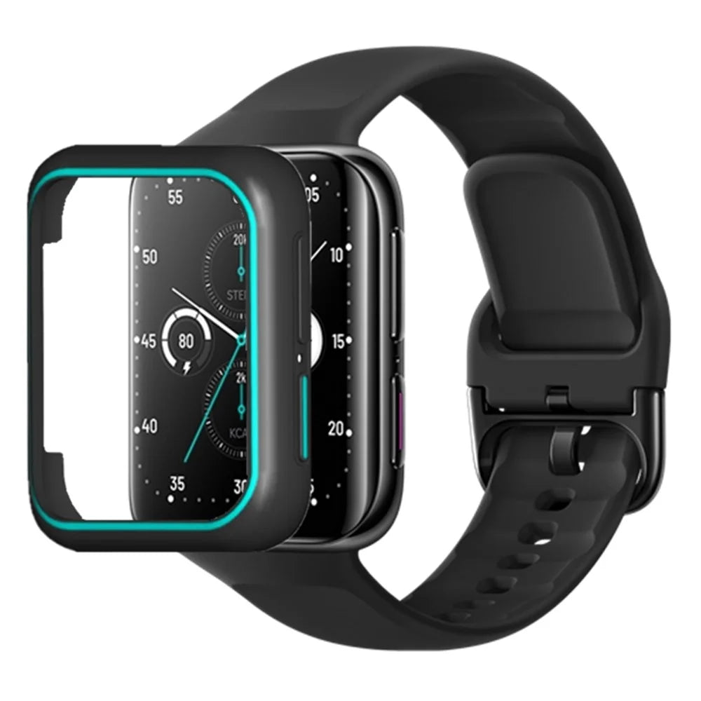 For Oppo Watch 2 46mm / Watch 46mm TPU Protective Case Watch Bumper Shell - Black+Blue - 1