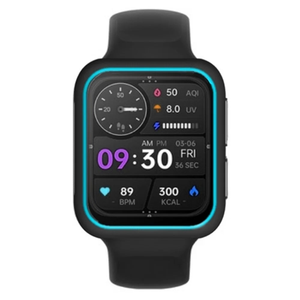 For Oppo Watch 2 46mm / Watch 46mm TPU Protective Case Watch Bumper Shell - Black+Blue - 6