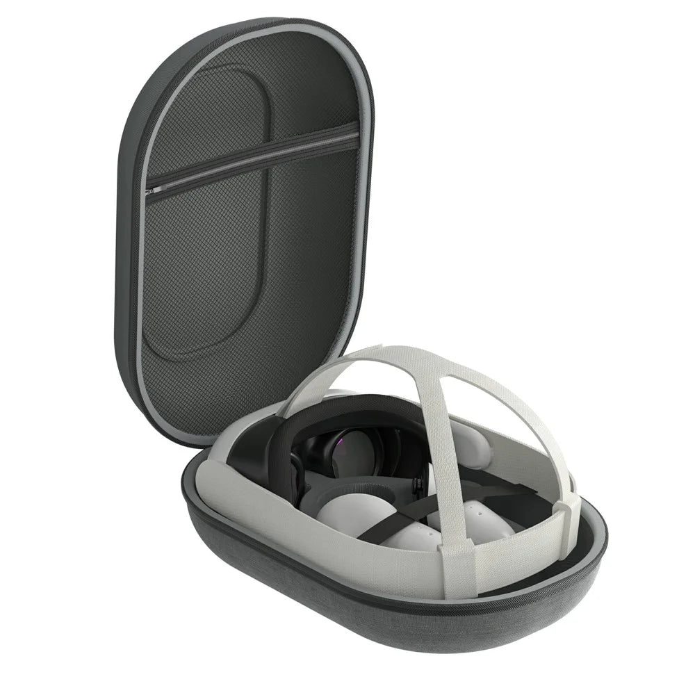 AL-Q022 For Meta Quest 3 VR Headset Carrying Case EVA+Polyester Portable Storage Bag - 2
