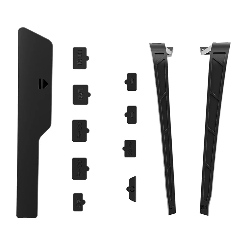 AL-P5231 For PS5 / PS5 Slim Game Console Silicone Dust Plugs + Dust-proof Net Set - 1
