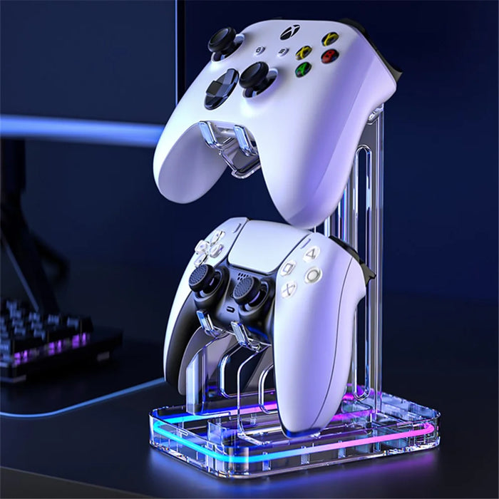 AOLION AL-XB2313 For PS4 / PS5 / Xbox Double Layers Console Rack Game Controller Holder with 2 USB Ports - 3