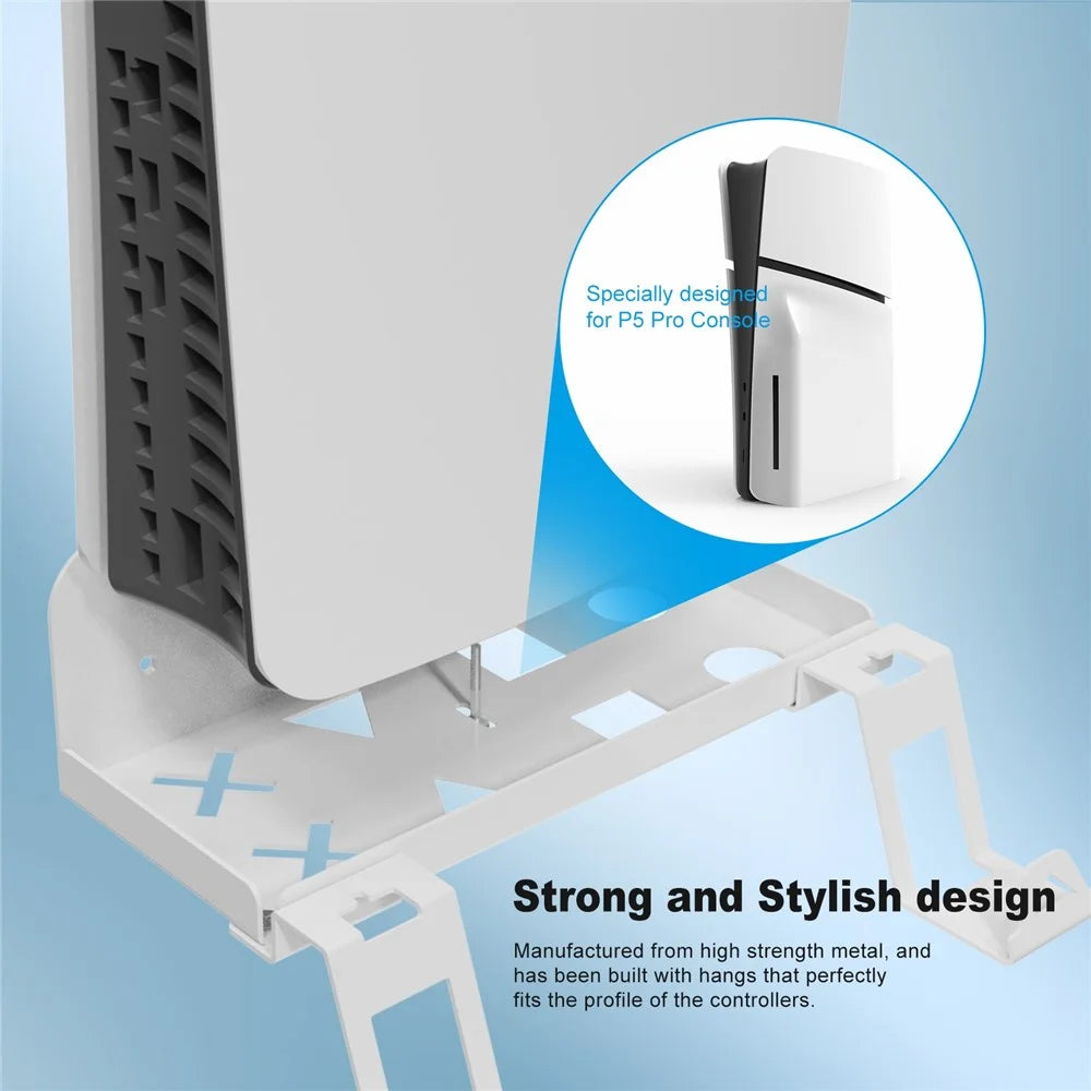 JYS P5177 For PlayStation PS5 Slim Wall Mount Bracket Controller Charger Headset Hanging Bracket - 7