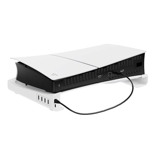 AOLION ALP-5382 Horizontal Stand for PS5 Slim Console with 4-Port USB Hub, Game Console Desktop Storage Holder - 1
