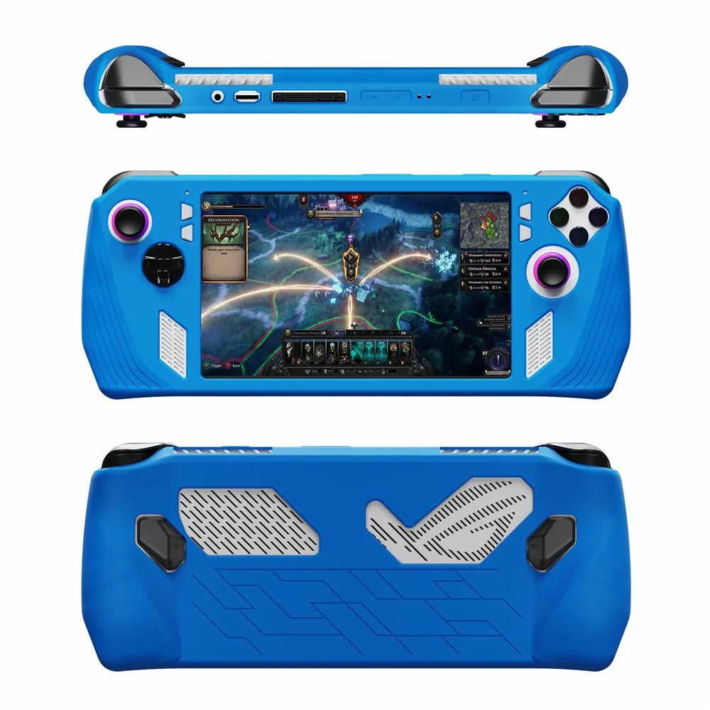 JYS-RA006 For ASUS ROG Ally Full Protection Game Controller Protector Silicone Sleeve Case - Blue - 3