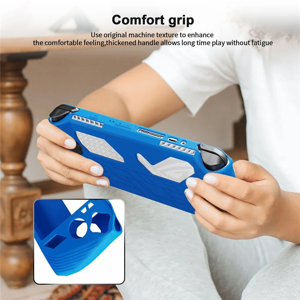 JYS-RA006 For ASUS ROG Ally Full Protection Game Controller Protector Silicone Sleeve Case - Blue - 6