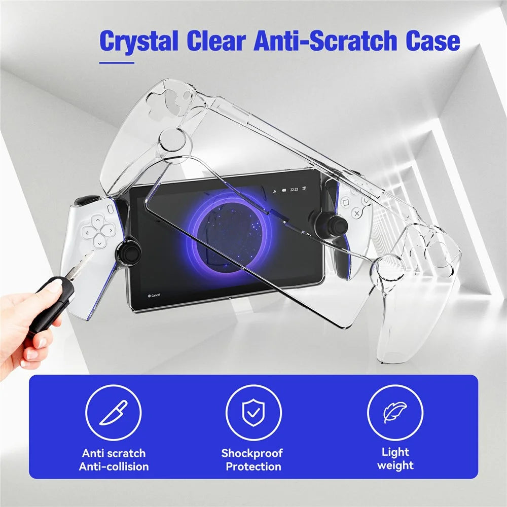 JYS P5187 For PS5 Portal Game Controller Crystal Clear Anti-Scratch PC Protective Case - 4
