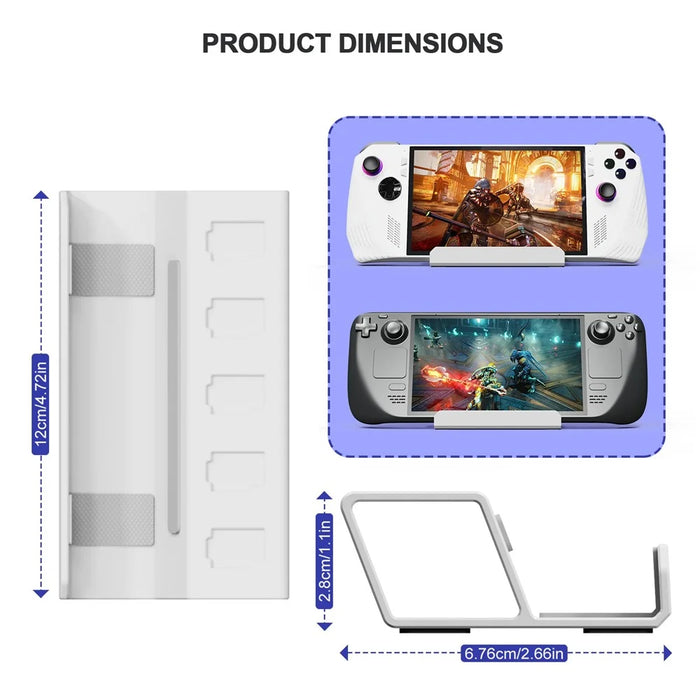 JYS RA003 Display Stand for Nintendo Switch  /  Steam Deck  /  ROG Ally Game Controller Desk Bracket with Memory Card Slot - 7