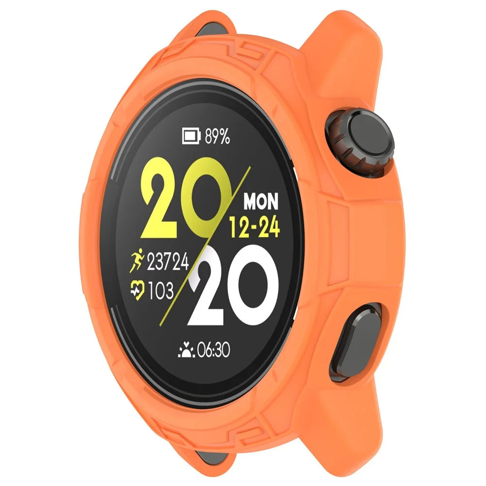 For Coros Pace 3 Anti-collision TPU Watch Case Hollow Protective Frame - Orange - 2