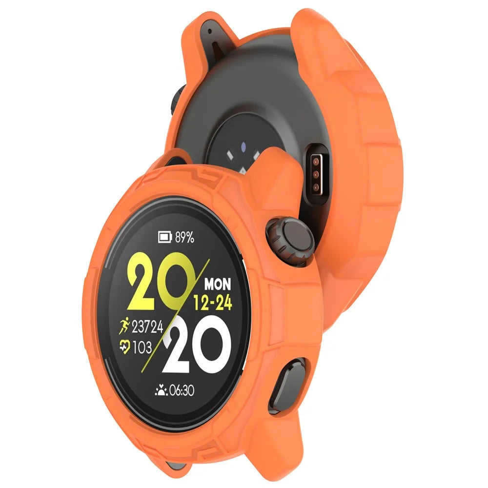 For Coros Pace 3 Anti-collision TPU Watch Case Hollow Protective Frame - Orange - 3