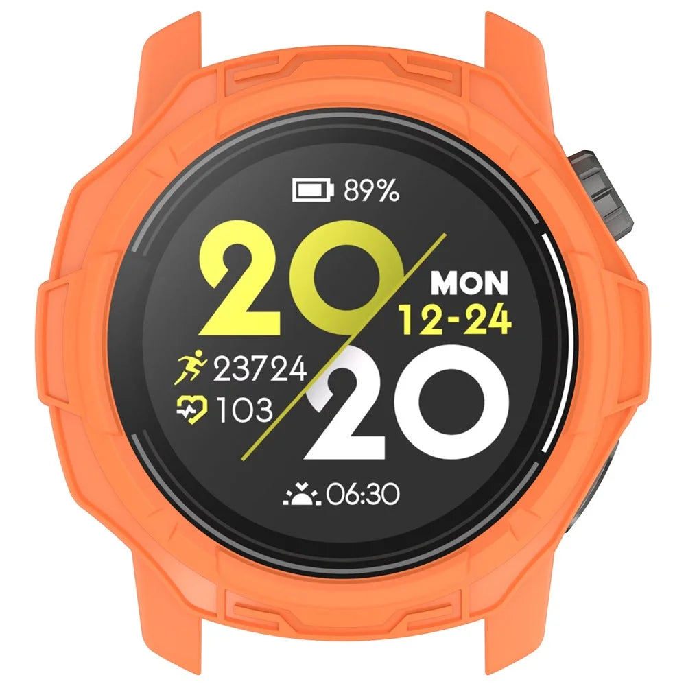 For Coros Pace 3 Anti-collision TPU Watch Case Hollow Protective Frame - Orange - 5