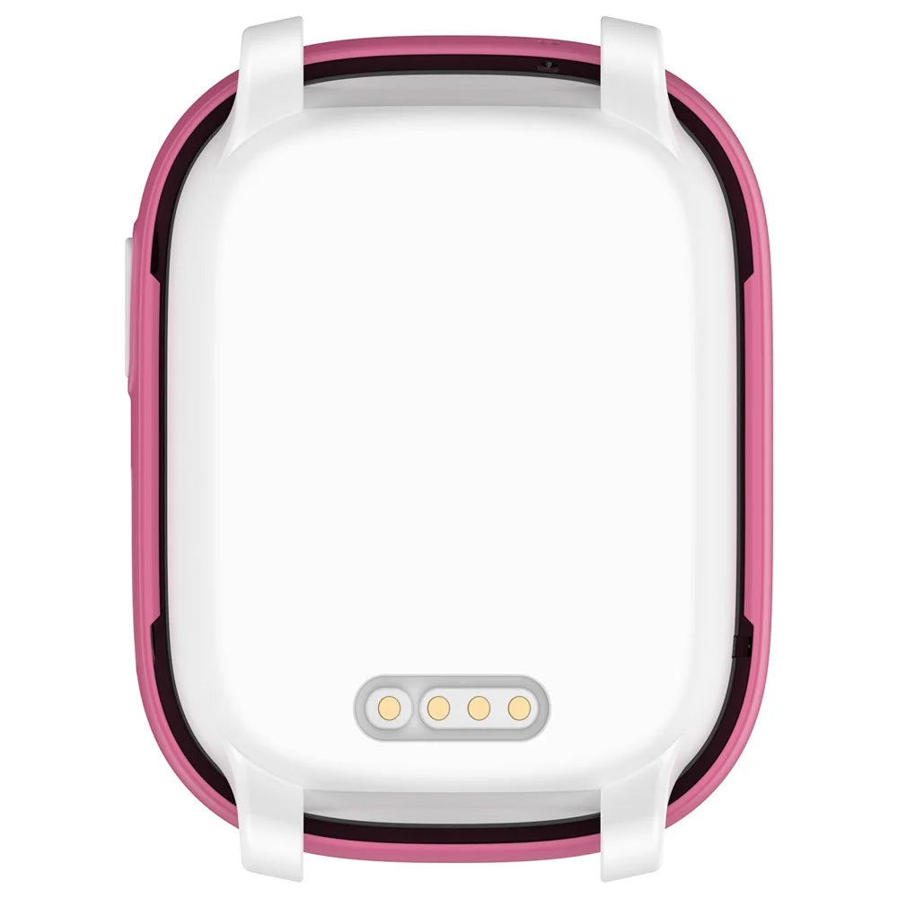 Hard PC Cover for Xplora X6 Play Watch Case with Tempered Glass Screen Protector - Rose - 6