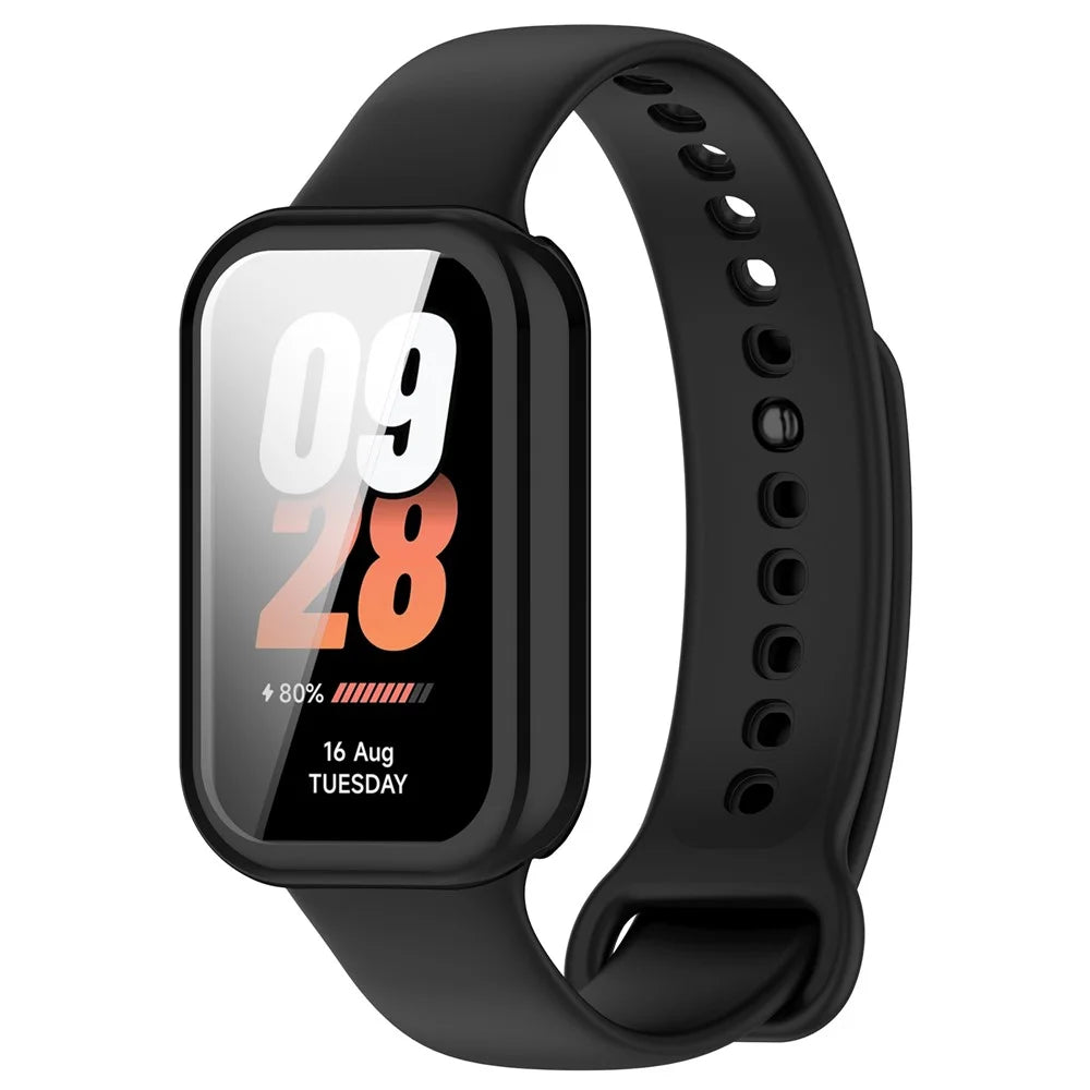 For Xiaomi Smart Band 8 Active / Redmi Band 2 TPU Watch Case Electroplating Frame Cover - Electroplating Black - 4