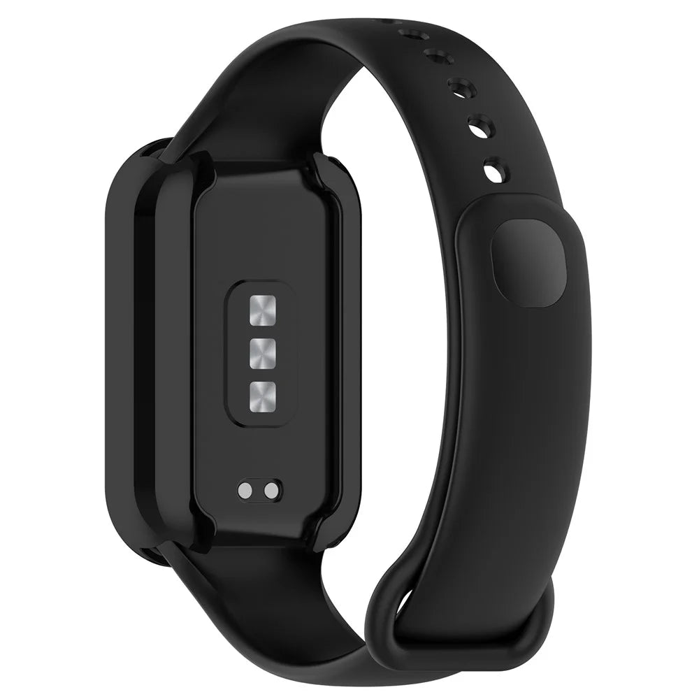 For Xiaomi Smart Band 8 Active / Redmi Band 2 TPU Watch Case Electroplating Frame Cover - Electroplating Black - 5