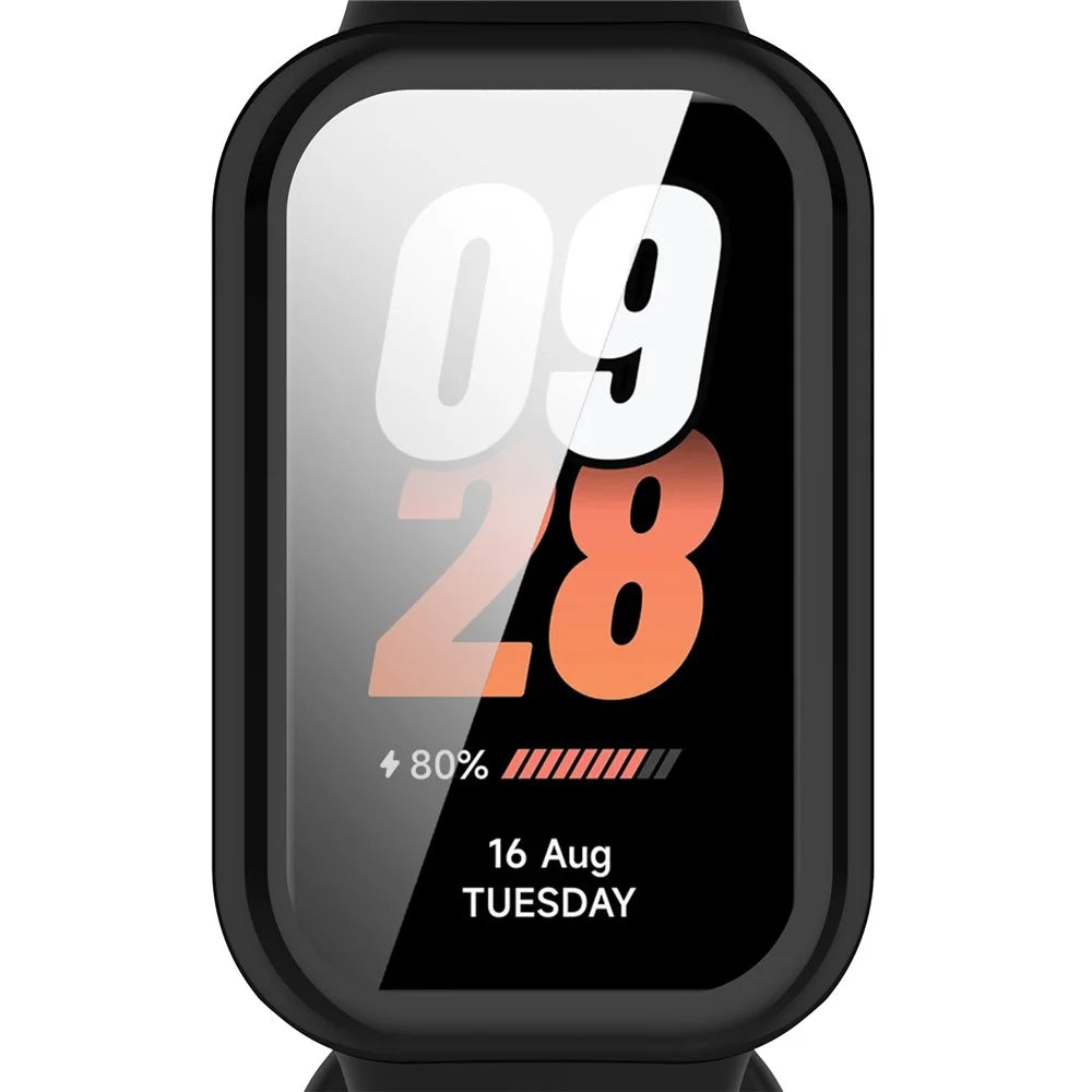 For Xiaomi Smart Band 8 Active / Redmi Band 2 TPU Watch Case Electroplating Frame Cover - Electroplating Black - 6