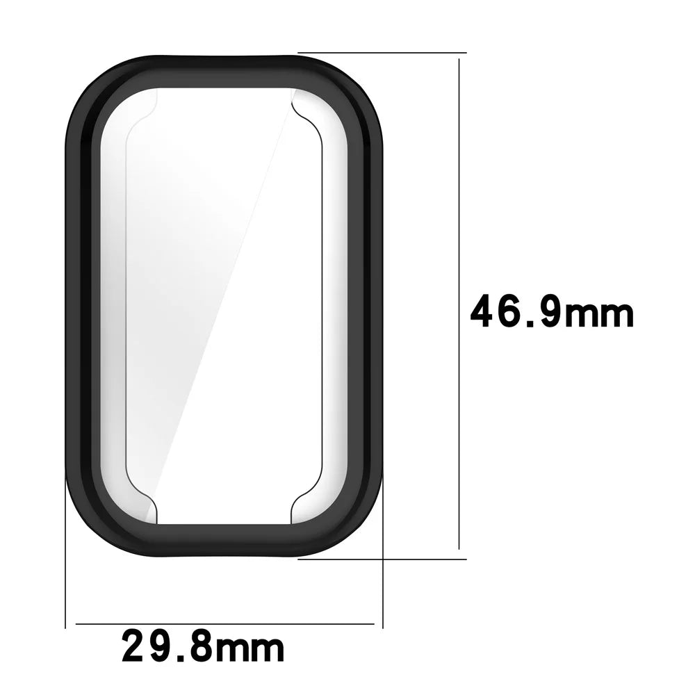 For Xiaomi Smart Band 8 Active / Redmi Band 2 TPU Watch Case Electroplating Frame Cover - Electroplating Black - 7