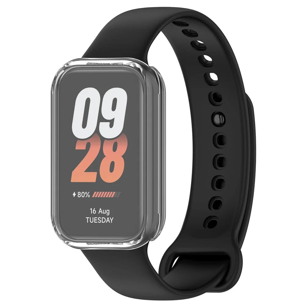 For Xiaomi Smart Band 8 Active / Redmi Band 2 TPU Watch Case Full Protection Cover - Transparent - 4