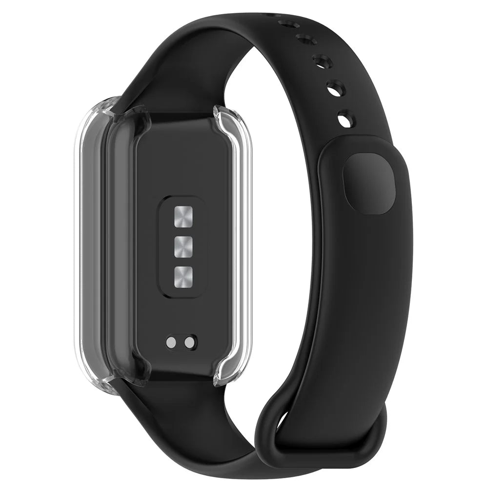 For Xiaomi Smart Band 8 Active / Redmi Band 2 TPU Watch Case Full Protection Cover - Transparent - 5