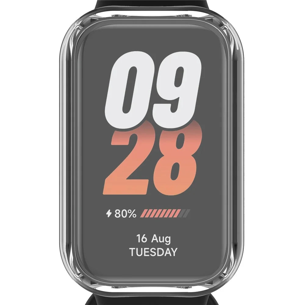 For Xiaomi Smart Band 8 Active / Redmi Band 2 TPU Watch Case Full Protection Cover - Transparent - 6