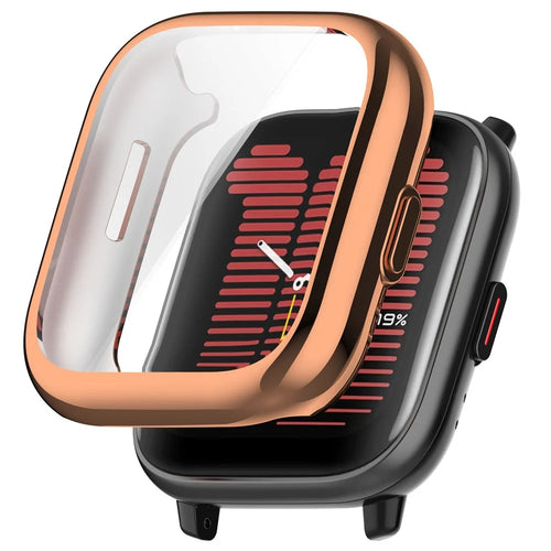 Watch Case for Huami Amazfit Active (A2211) Electroplating Frame TPU Cover - Electroplating Rose Gold - 1