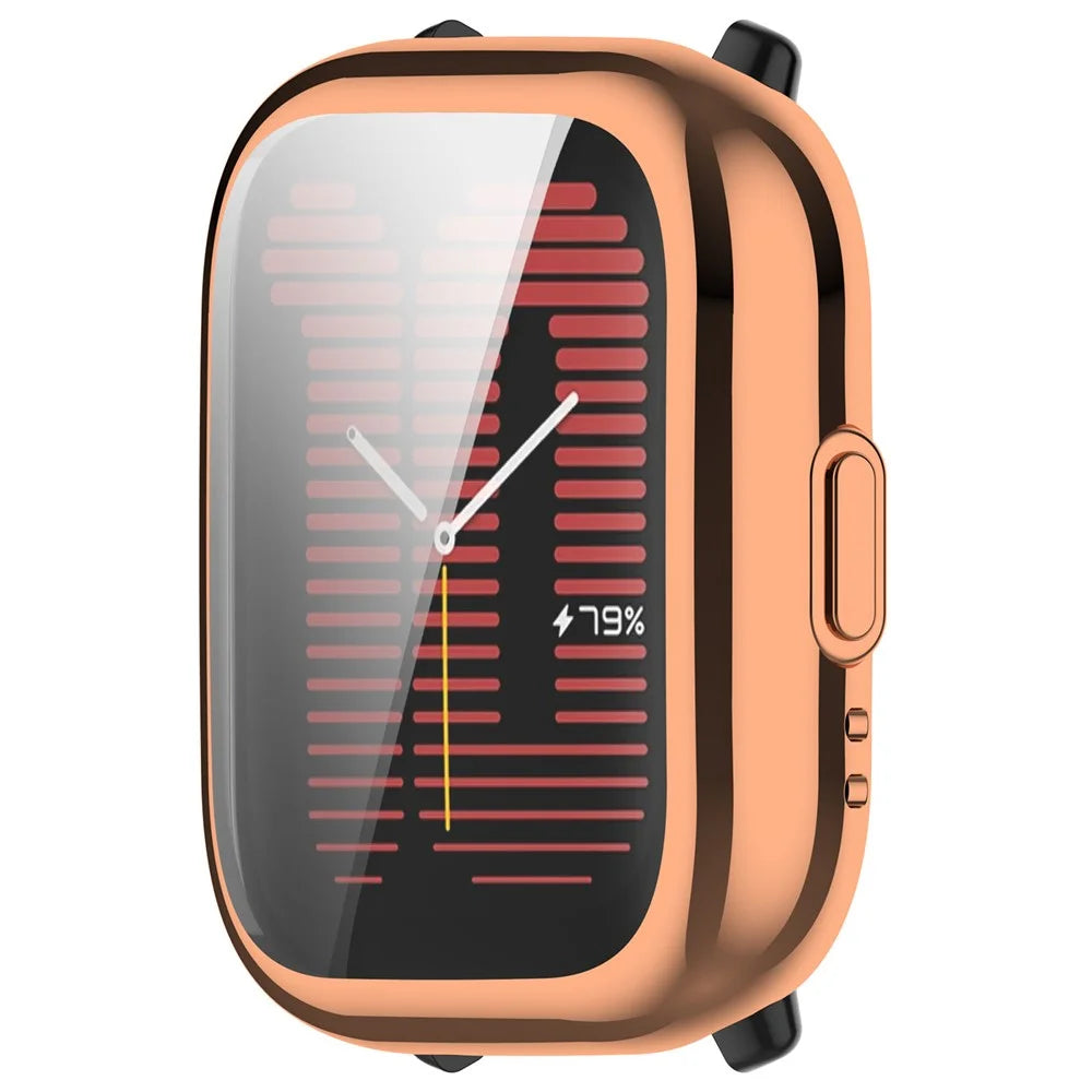 Watch Case for Huami Amazfit Active (A2211) Electroplating Frame TPU Cover - Electroplating Rose Gold - 2