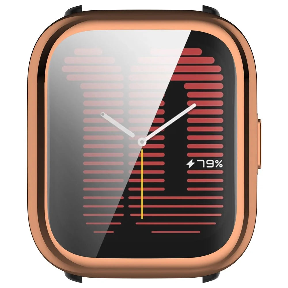 Watch Case for Huami Amazfit Active (A2211) Electroplating Frame TPU Cover - Electroplating Rose Gold - 5