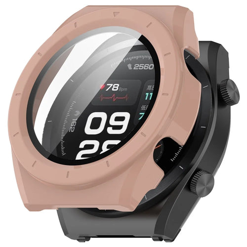 Protective Cover for Xiaomi Watch H1 Hard PC Watch Case with Tempered Glass Screen Protector - Pink - 1