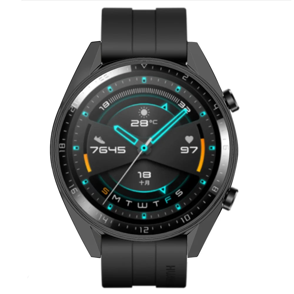Huawei Watch GT / Watch GT 2 46mm / Watch GT 2 42mm Watch Case TPU Electroplating Frame Protector - Black - 4