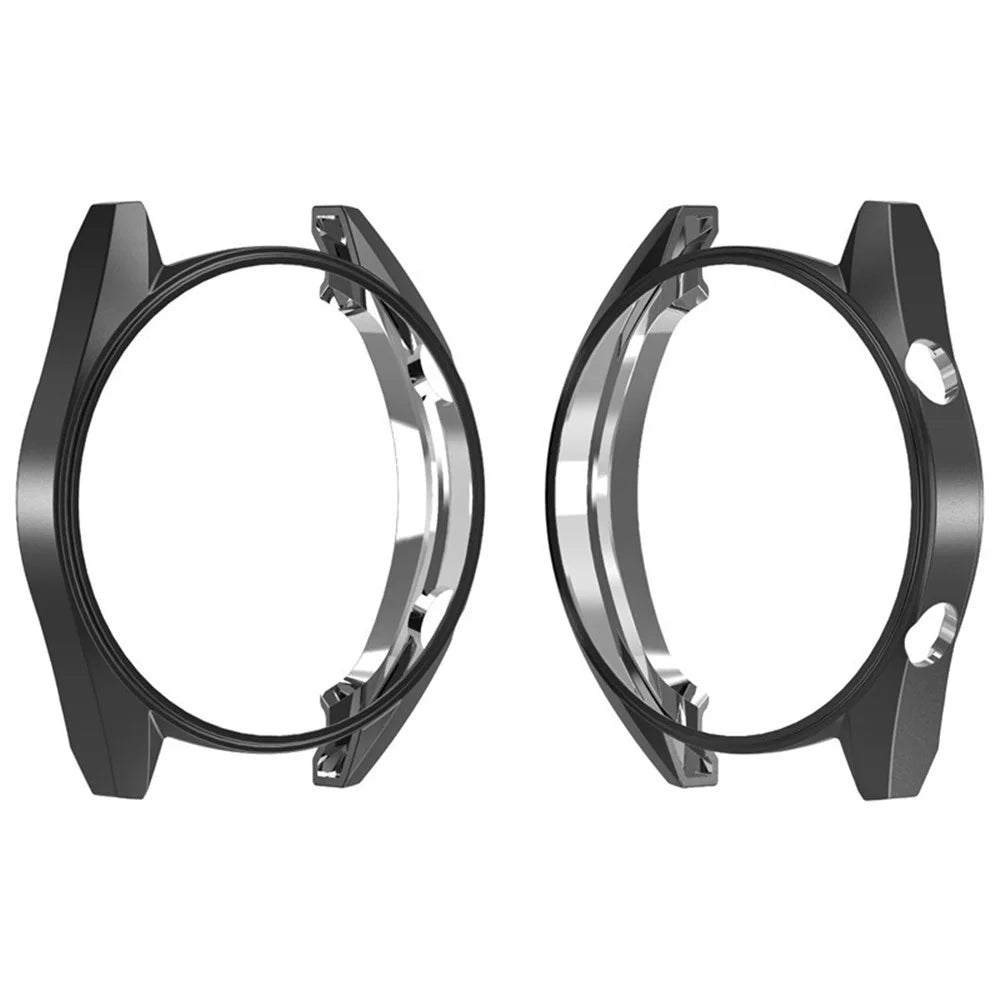 Huawei Watch GT / Watch GT 2 46mm / Watch GT 2 42mm Watch Case TPU Electroplating Frame Protector - Black - 5
