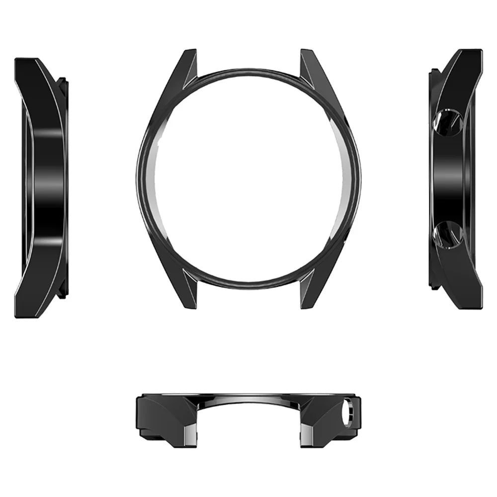 Huawei Watch GT / Watch GT 2 46mm / Watch GT 2 42mm Watch Case TPU Electroplating Frame Protector - Black - 6