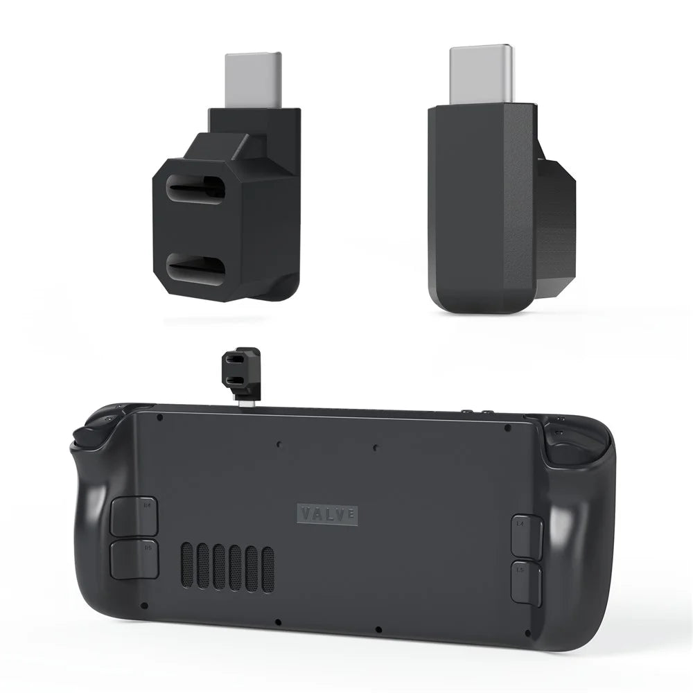 JYS JYS-SD019 10Gbps Type-C Male to Dual Female Power Data Transmission Adapter Splitter Angled Converter - 1
