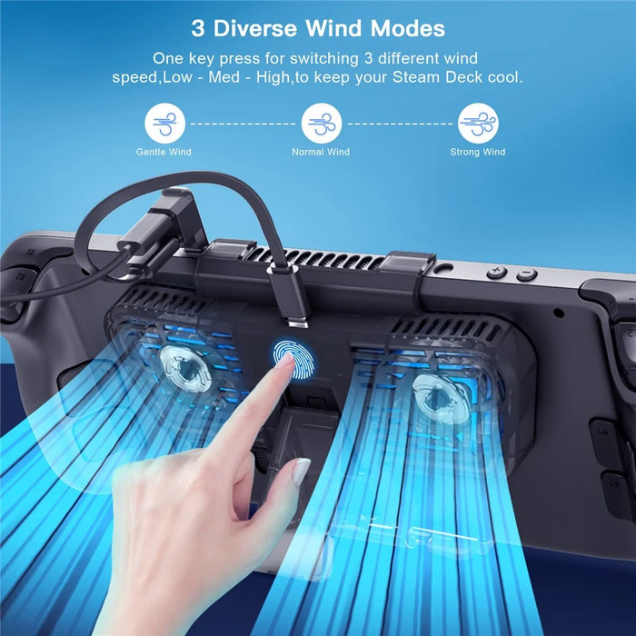 JYS JYS-SD006 For Steam Deck / Nintendo Switch / OLED Cooling Fan Dual Type-C Female Adapter Bracket Mount - 5