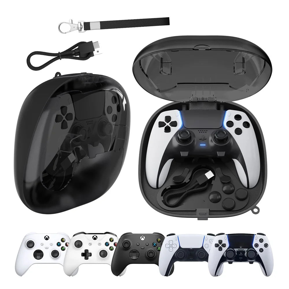 JYS JYS-P5169 For Sony PS5 / DualSense Edge EVA Storage Case Game Controller Convenient Charging Bag - Black - 1